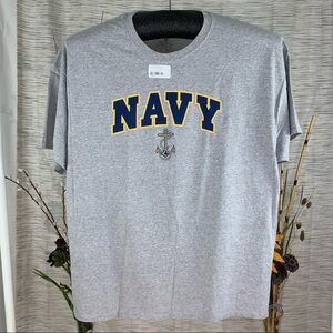 Armed Forces Gear NWT NAVY heather gray short sleeve tee shirt.